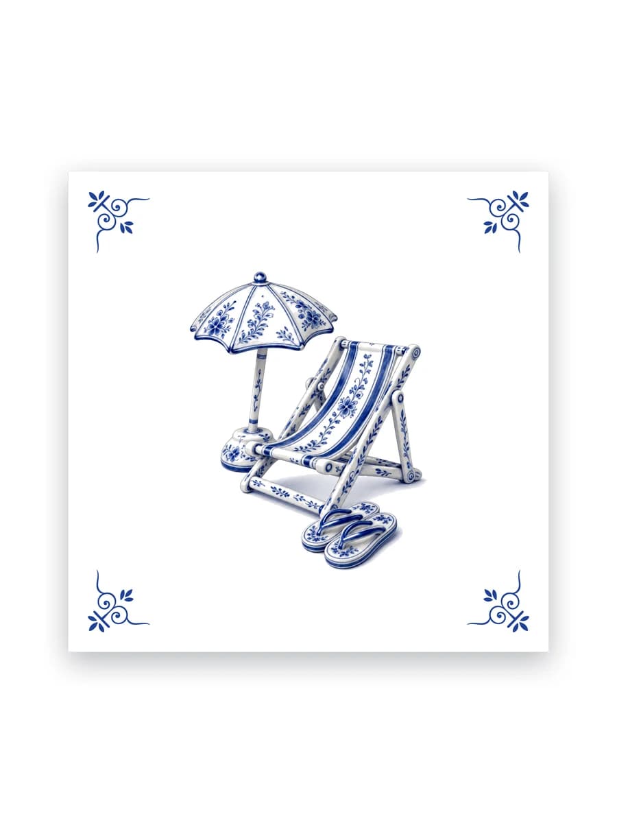 Delft blue tile — Beach chair