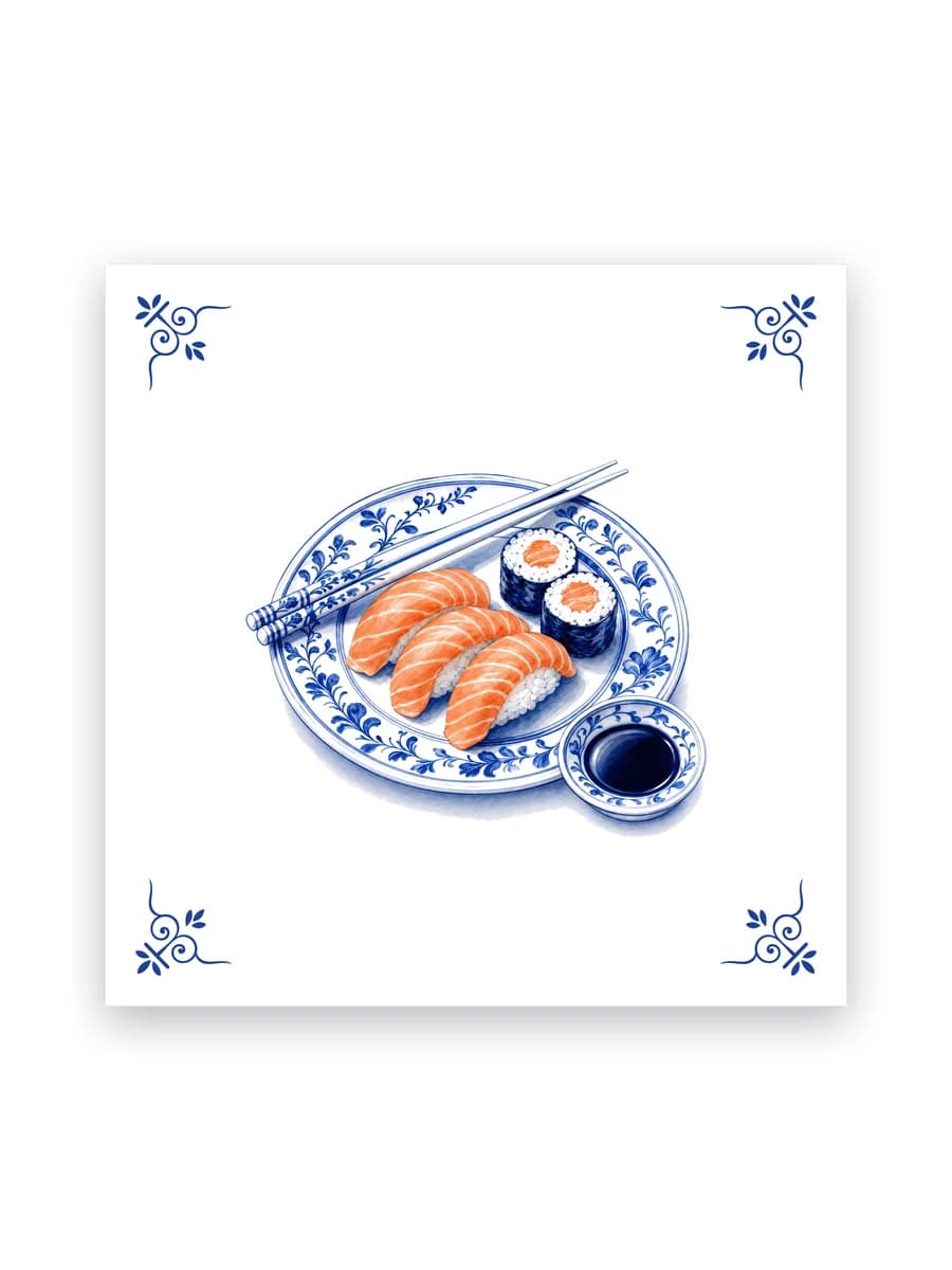 Delft blue tile — Sushi
