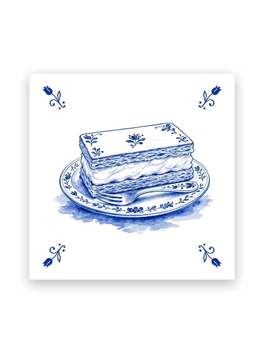 Delft blue tile — Tompouce