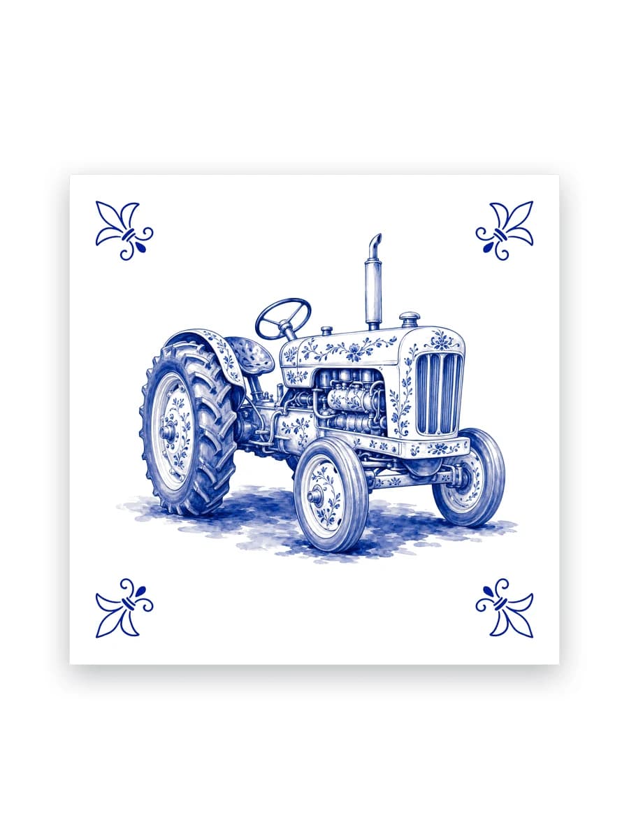Delft blue tile — Tractor