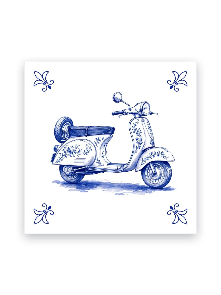 Delft blue tile — Classic Vespa