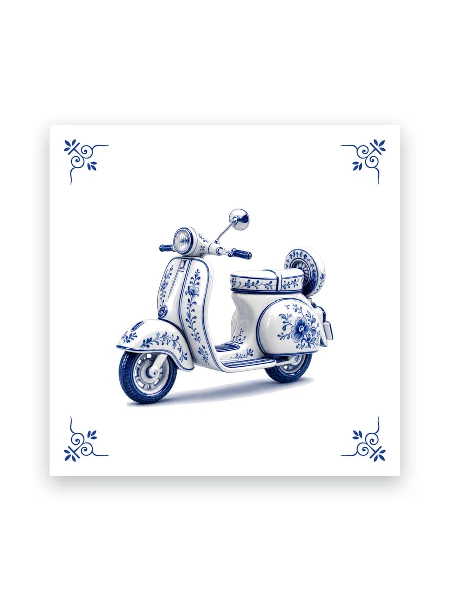 Delft blue tile — Classic Vespa