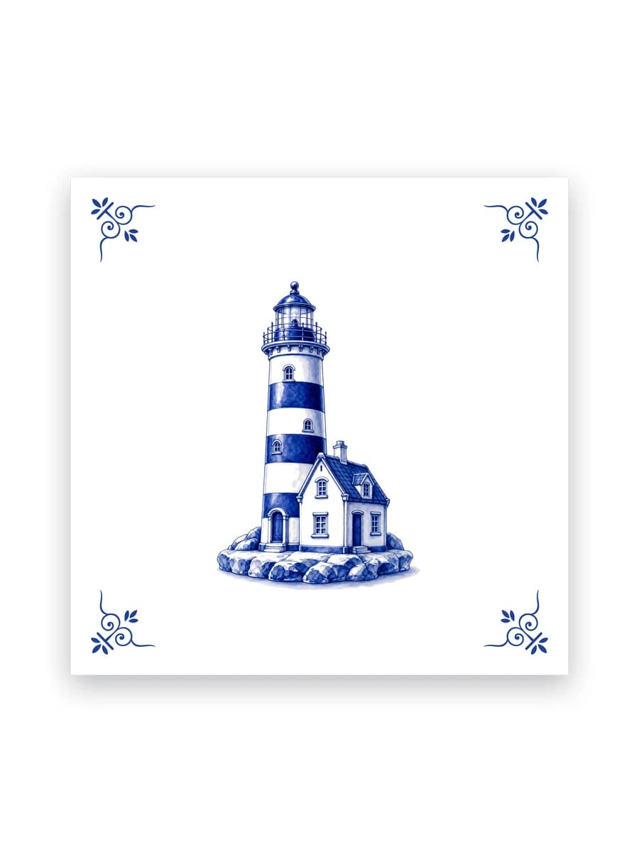 Delft blue tile — Lighthouse