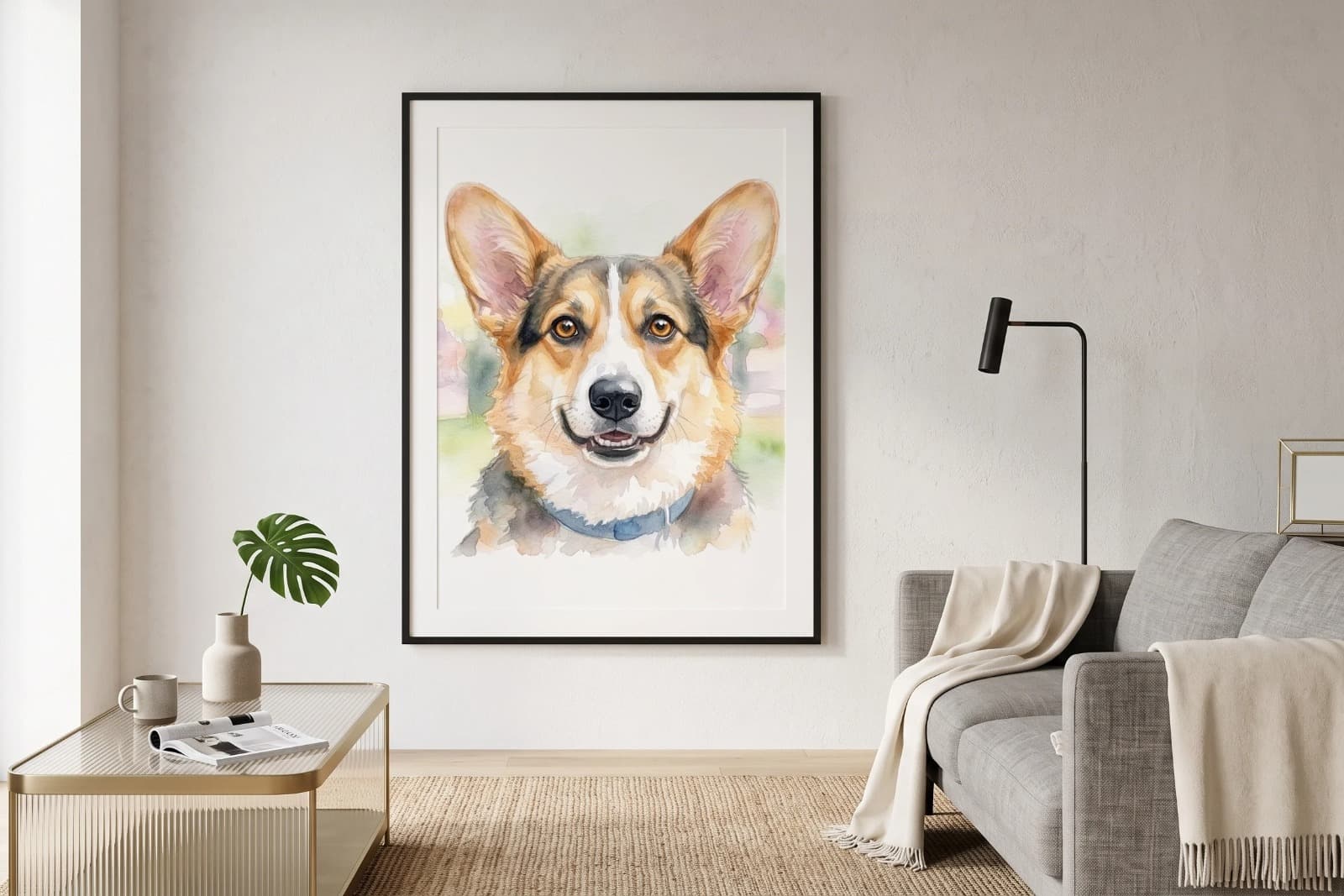 Watercolor animal portrait