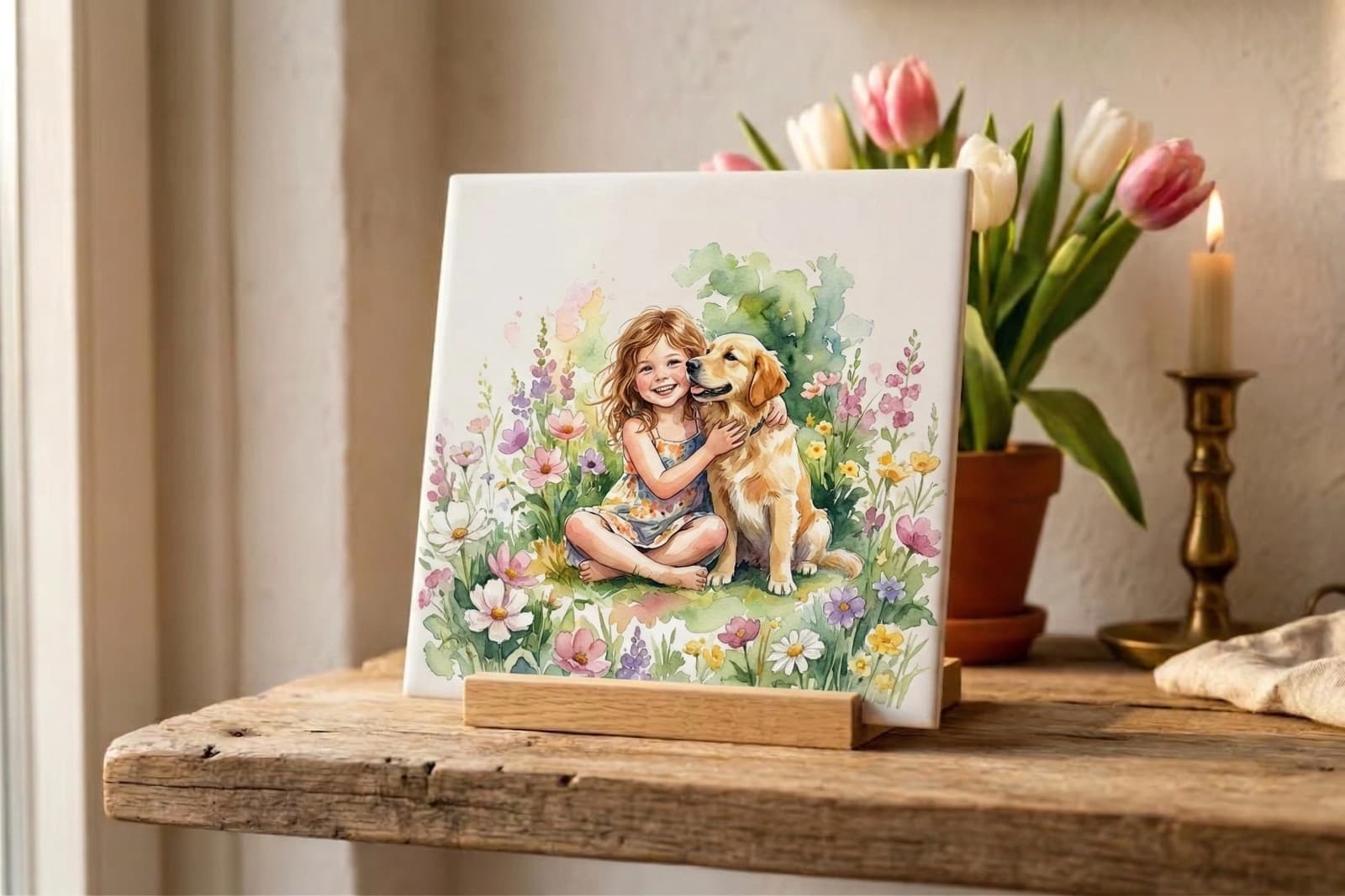 Watercolor Photo Magnet