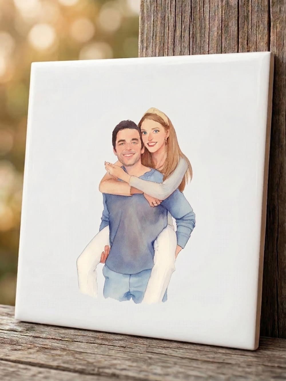 Watercolour Photo Tile