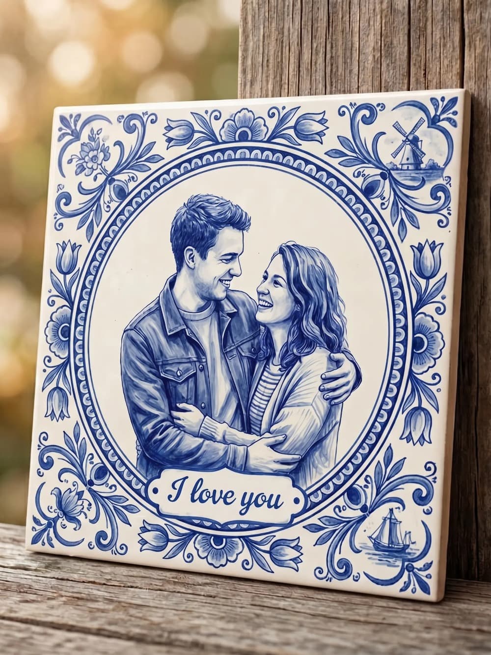 Delft Blue Photo Tile