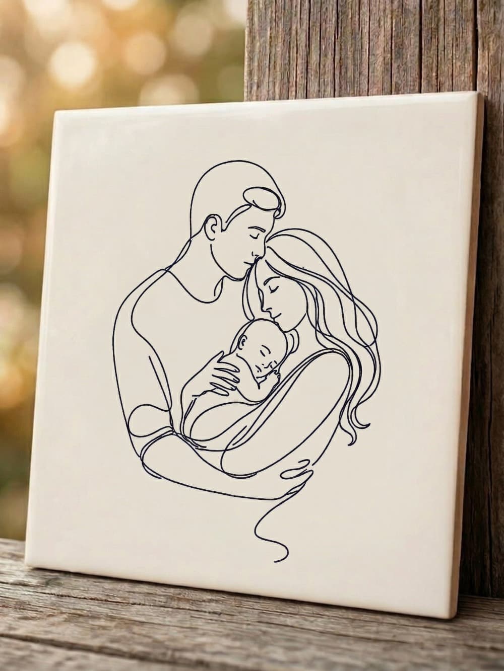 Line Art Photo Tile