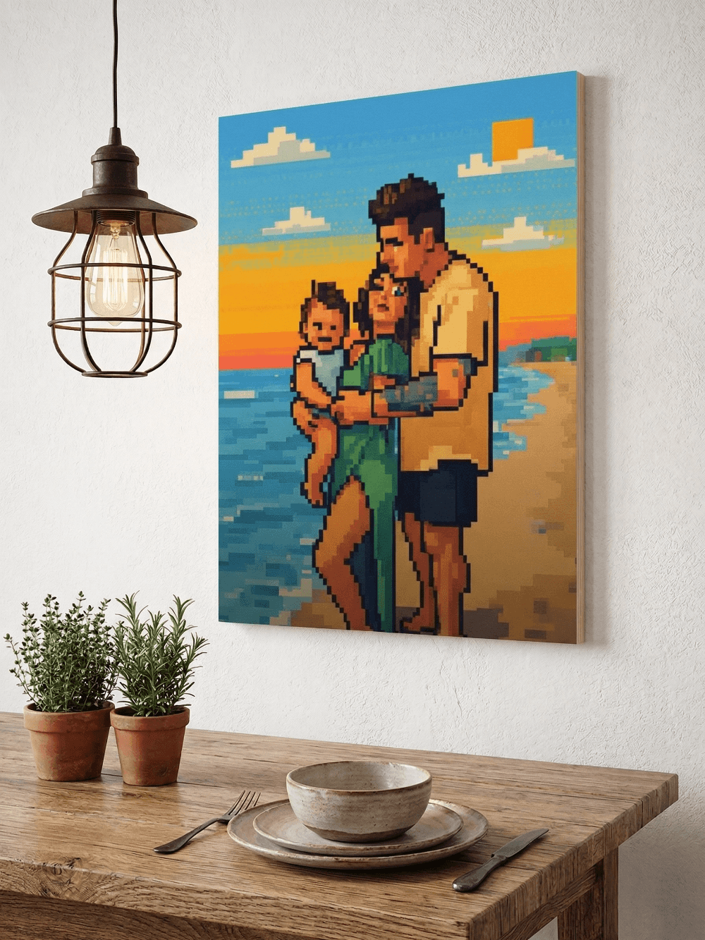 Pine Wood Prints — foto op hout product afbeelding