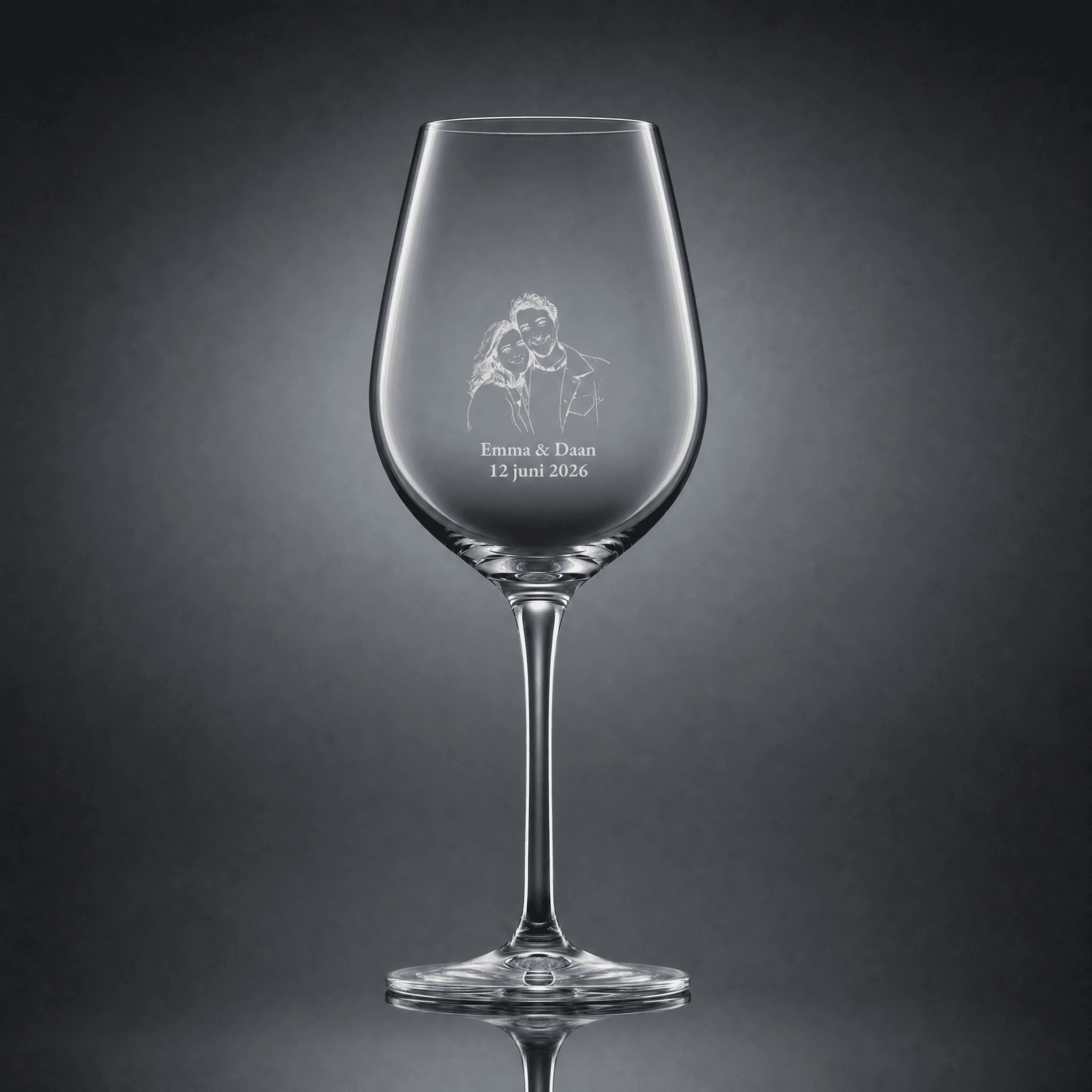 Wine glass with your portrait