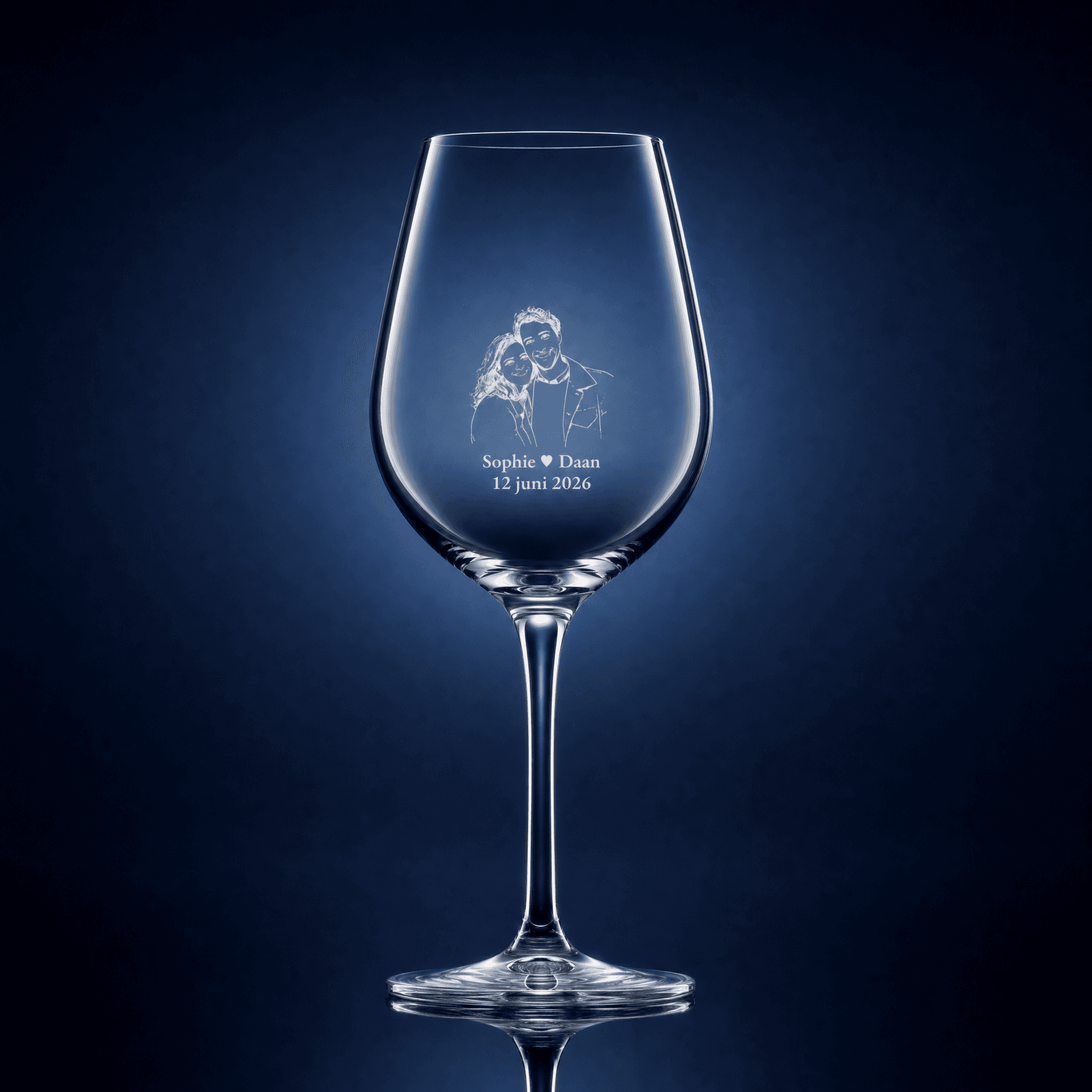 Wine glass with your portrait