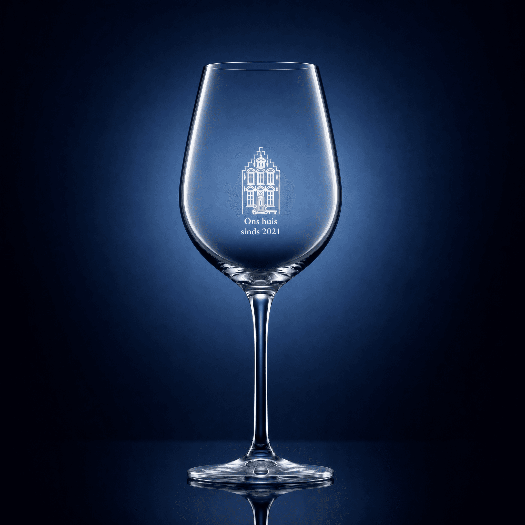 Wine glass with a drawing of your photo