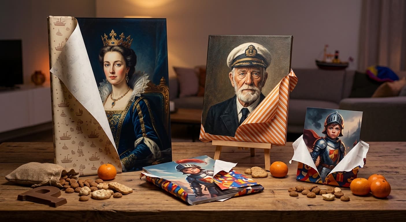 Sinterklaas surprise gift: personalized AI portrait for Dutch December 5th