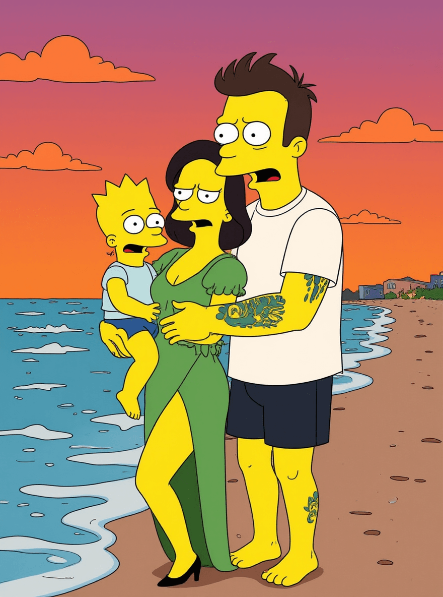 Yellow cartoon style